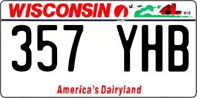 WI license plate 357YHB