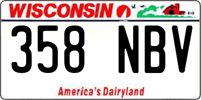 WI license plate 358NBV