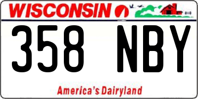 WI license plate 358NBY