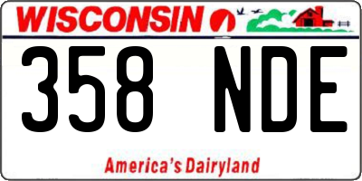 WI license plate 358NDE
