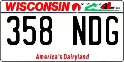 WI license plate 358NDG