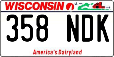 WI license plate 358NDK