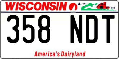 WI license plate 358NDT