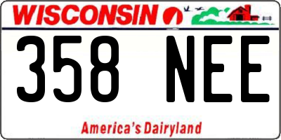 WI license plate 358NEE
