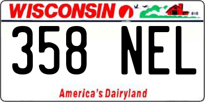 WI license plate 358NEL