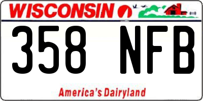 WI license plate 358NFB