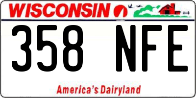 WI license plate 358NFE