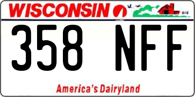 WI license plate 358NFF