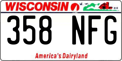 WI license plate 358NFG