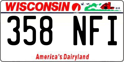 WI license plate 358NFI