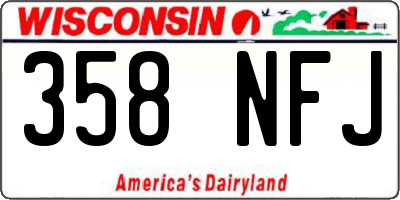WI license plate 358NFJ