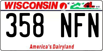 WI license plate 358NFN