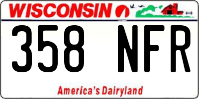 WI license plate 358NFR