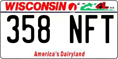 WI license plate 358NFT