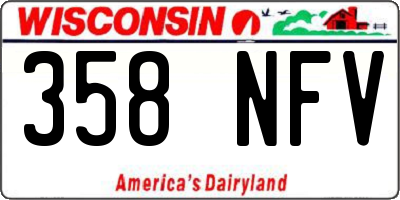 WI license plate 358NFV