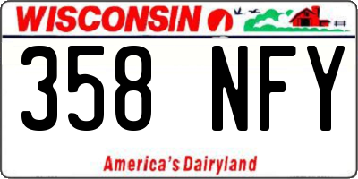 WI license plate 358NFY