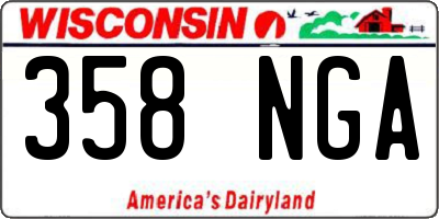 WI license plate 358NGA