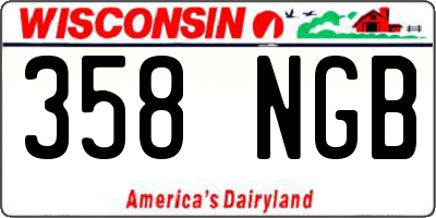 WI license plate 358NGB