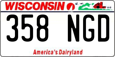 WI license plate 358NGD