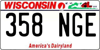 WI license plate 358NGE