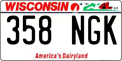 WI license plate 358NGK