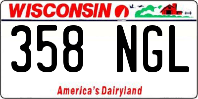 WI license plate 358NGL