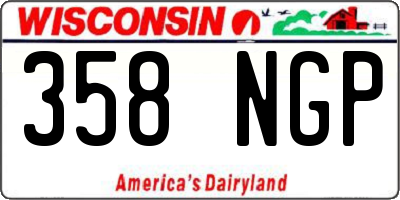 WI license plate 358NGP