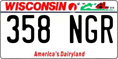 WI license plate 358NGR