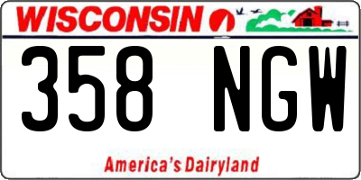 WI license plate 358NGW