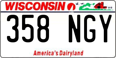 WI license plate 358NGY