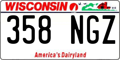 WI license plate 358NGZ