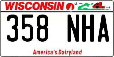 WI license plate 358NHA