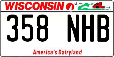WI license plate 358NHB