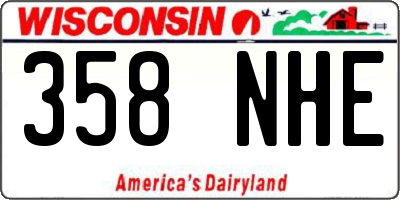 WI license plate 358NHE