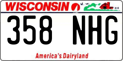 WI license plate 358NHG