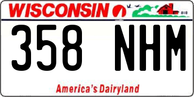 WI license plate 358NHM