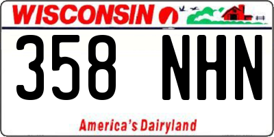 WI license plate 358NHN