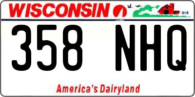 WI license plate 358NHQ