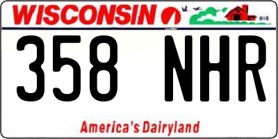 WI license plate 358NHR