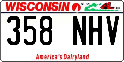 WI license plate 358NHV