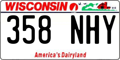 WI license plate 358NHY