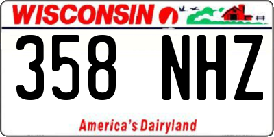 WI license plate 358NHZ