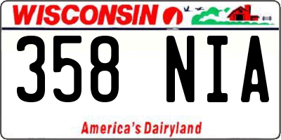 WI license plate 358NIA