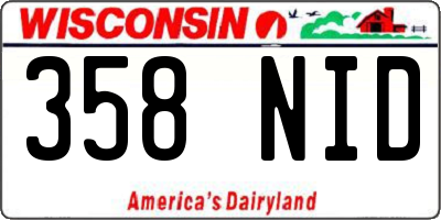 WI license plate 358NID