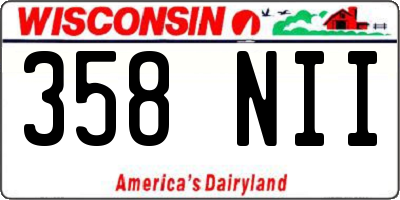 WI license plate 358NII