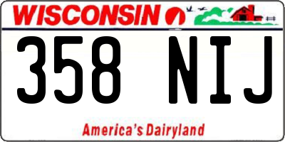 WI license plate 358NIJ