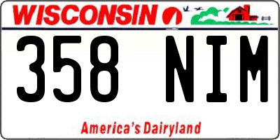 WI license plate 358NIM