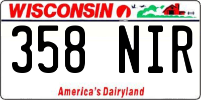 WI license plate 358NIR