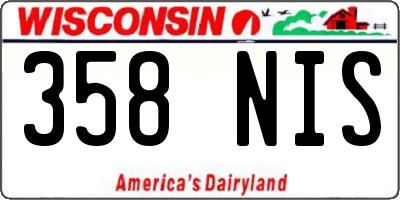 WI license plate 358NIS