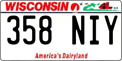WI license plate 358NIY